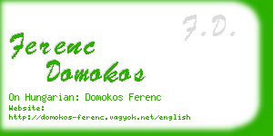 ferenc domokos business card